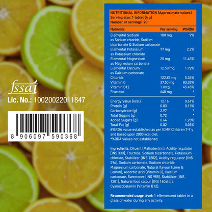 Fast&Up Reload (10 Litres) Low Sugar energy drink for Instant Hydration - 40 Effervescent Tablets with all 5 Essential Electr