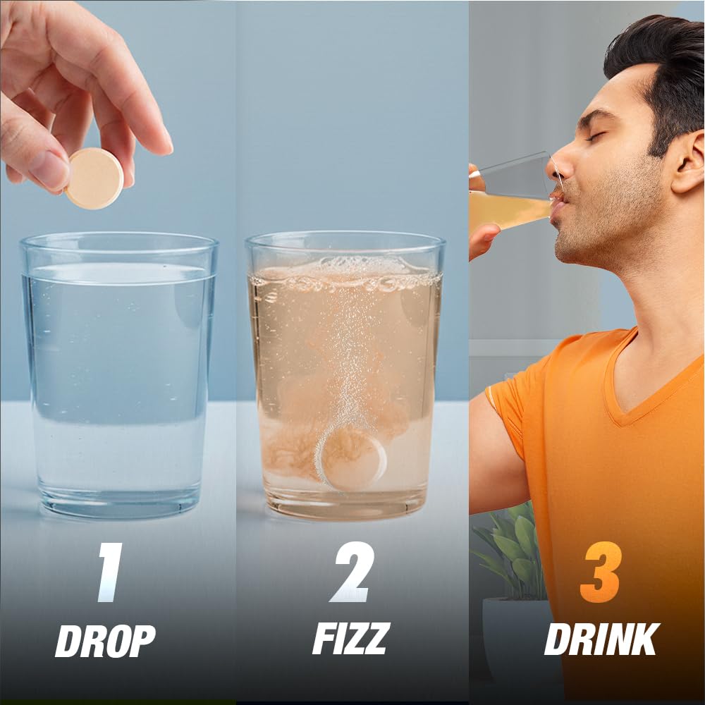 Fast&Up Reload (10 Litres) Low Sugar energy drink for Instant Hydration - 40 Effervescent Tablets with all 5 Essential Electr