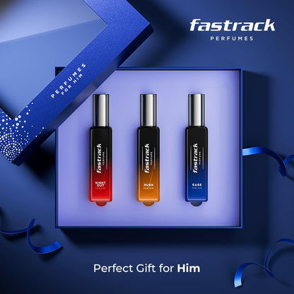 Fastrack Perfume Gift Set for Men – Ease, Night Out & Rush (3 x 20ml) – Rakhi Special for Brother - front view
