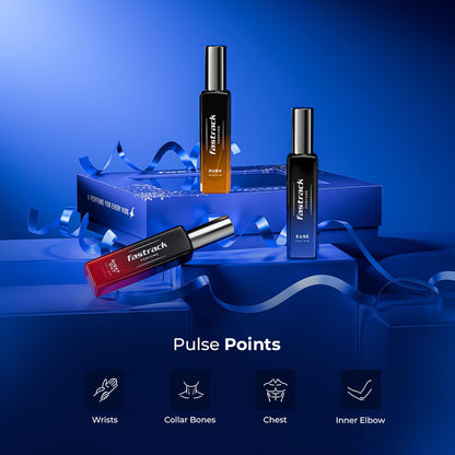 Fastrack Perfume Gift Set for Men – Ease, Night Out & Rush (3 x 20ml) – Rakhi Special for Brother - label detail