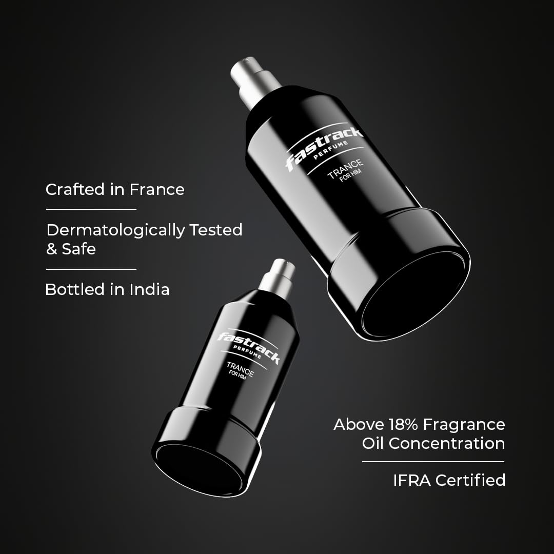 Fastrack Trance Men Perfume Wood Scent Spray, 100ml by Titan Company, Modern - back view