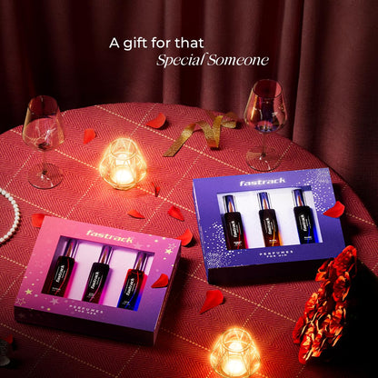 Fastrack Women's Eau de Parfum Gift Set, 3x20ml Perfume Trio, Girl Boss Lush Wander, IFRA Certified, Dermatologically Tested 
