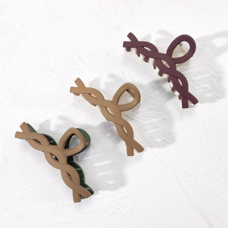 FemiDazzle Hair Claw Clips, Strong Hold Matte Nonslip Claws, Multicolor Set for Women - back view (11)