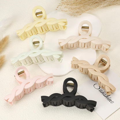 FemiDazzle Hair Claw Clips, Strong Hold Matte Nonslip Claws, Multicolor Set for Women - in use (16)