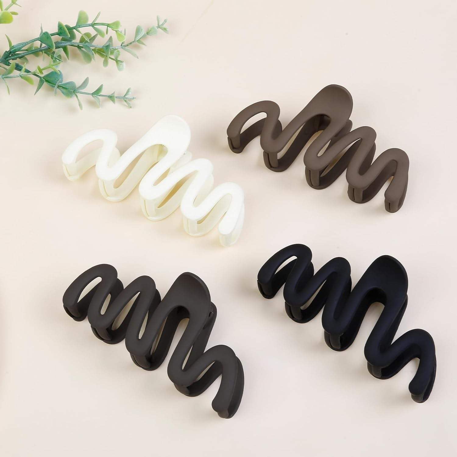 FemiDazzle Hair Claw Clips, Strong Hold Matte Nonslip Claws, Multicolor Set for Women (24)