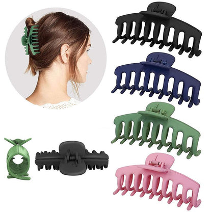 FemiDazzle Hair Claw Clips, Strong Hold Matte Nonslip Claws, Multicolor Set for Women - front view (39)