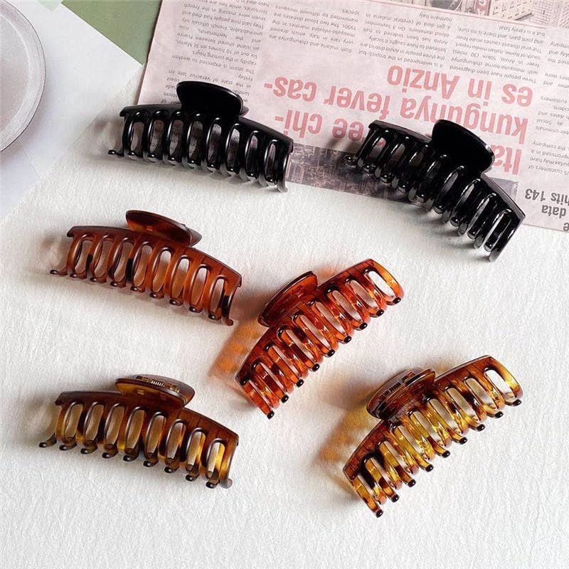 FemiDazzle Hair Claw Clips, Strong Hold Matte Nonslip Claws, Multicolor Set for Women - close-up detail (44)