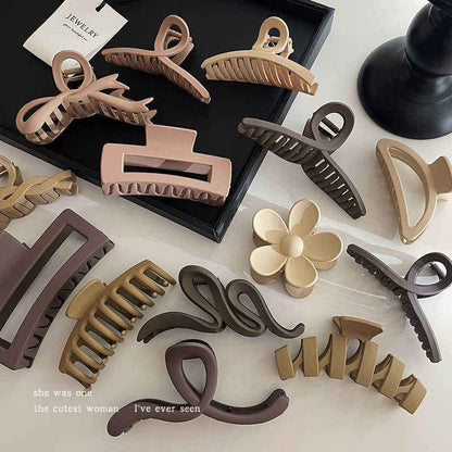 FemiDazzle Hair Claw Clips, Strong Hold Matte Nonslip Claws, Multicolor Set for Women - close-up detail
