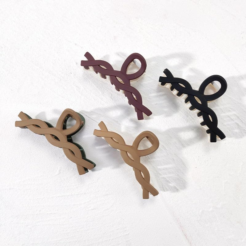 FemiDazzle Hair Claw Clips, Strong Hold Matte Nonslip Claws, Multicolor Set for Women (9)