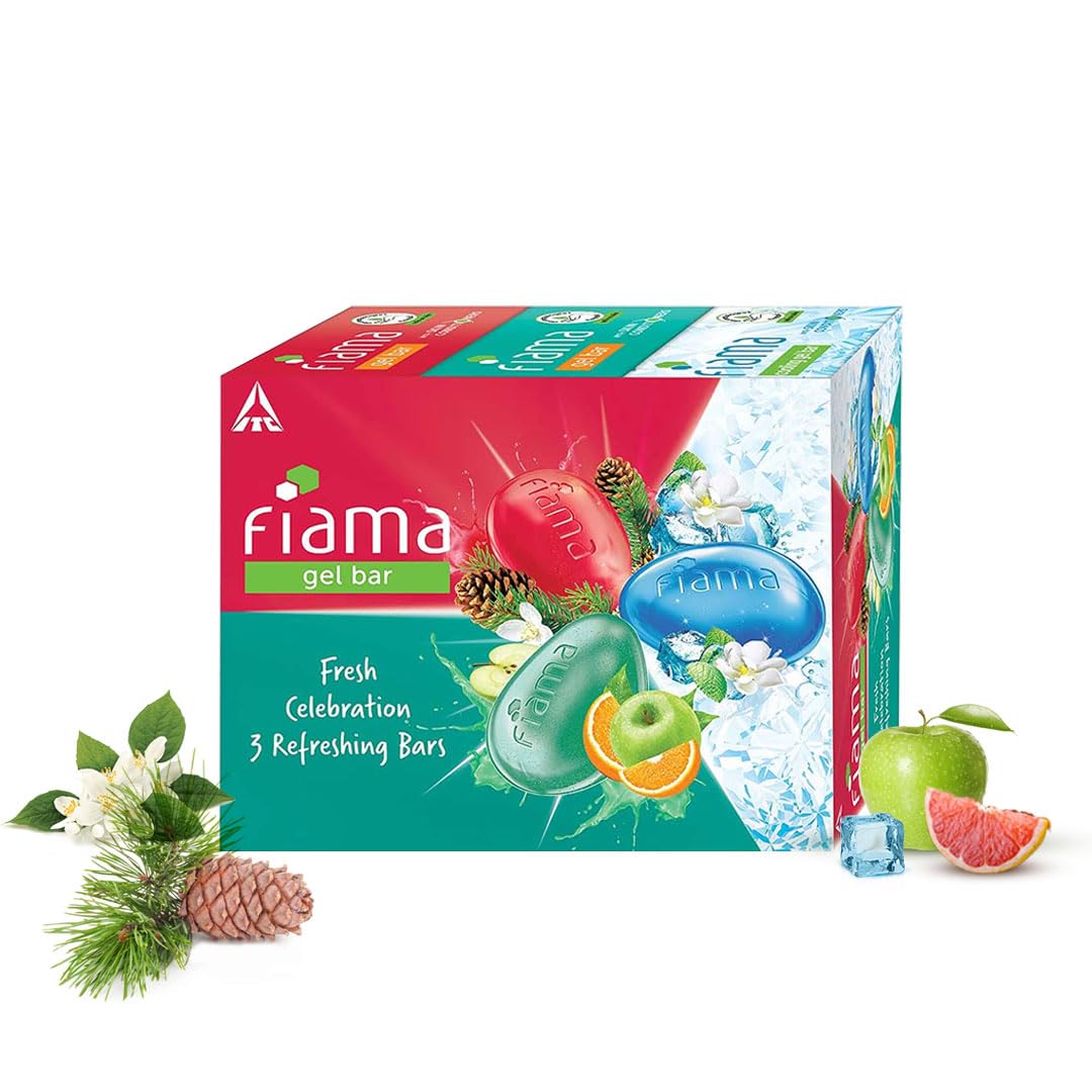 Fiama Gel Bathing Bar Fresh Celebration Multipack, Solid Soap Bars, Unisex