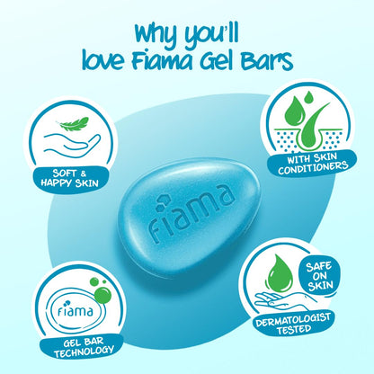 Fiama Gel Bathing Bar Fresh Celebration Multipack, Solid Soap Bars, Unisex - packaging