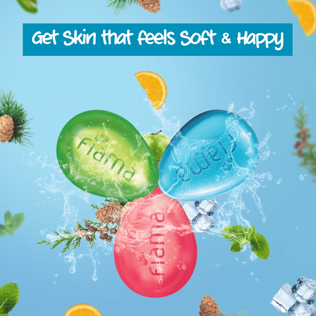 Fiama Gel Bathing Bar Fresh Celebration Multipack, Solid Soap Bars, Unisex - label detail