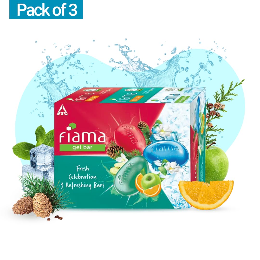 Fiama Gel Bathing Bar Fresh Celebration Multipack, Solid Soap Bars, Unisex - ingredients panel