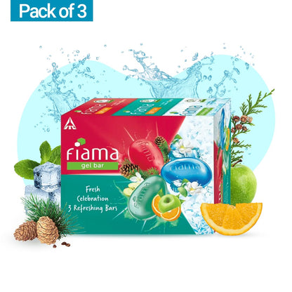 Fiama Gel Bathing Bar Fresh Celebration Multipack, Solid Soap Bars, Unisex - ingredients panel