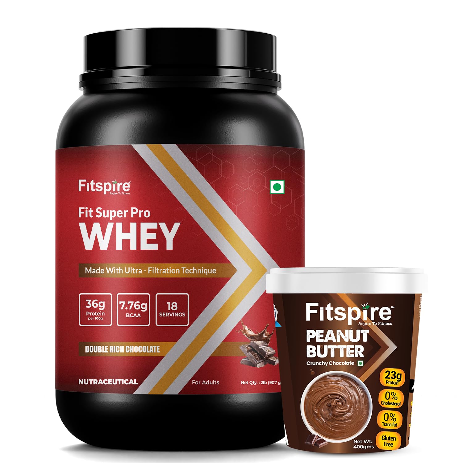 Fitspire Fit Super Pro Whey Protein Powder, 2 lbs (1350g), Whey Isolate & Concentrate Blend