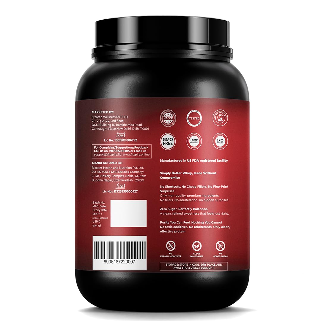 Fitspire Fit Super Pro Whey Protein Powder, 2 lbs (1350g), Whey Isolate & Concentrate Blend - close-up detail