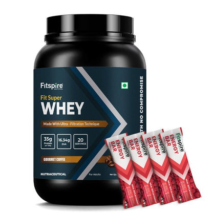 Fitspire Fit Super Whey Protein Powder, 1kg, Adult Protein Supplement, Zero Sugar, Digestive Enzyme Blend