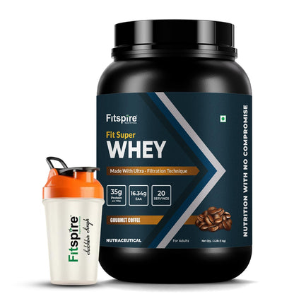 Fitspire Fit Super Whey Protein Powder, 1kg, Adult Protein Supplement, Zero Sugar, Digestive Enzyme Blend (10)