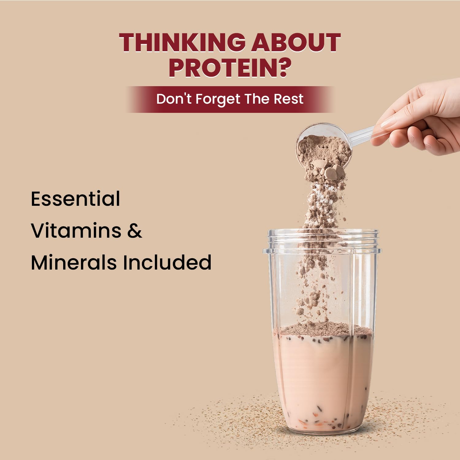 Fitspire Fit Super Whey Protein Powder, 1kg, Adult Protein Supplement, Zero Sugar, Digestive Enzyme Blend - back view (16)