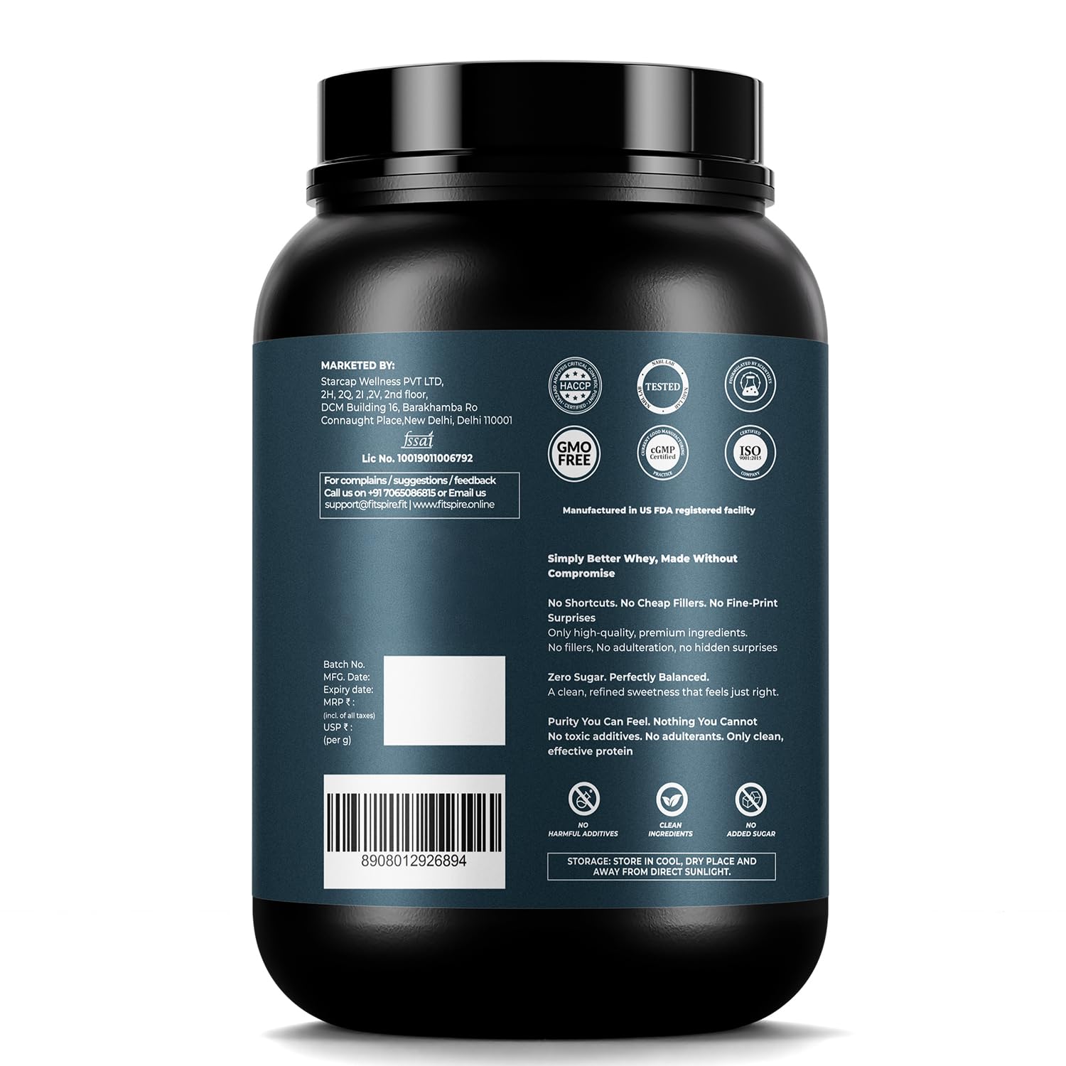 Fitspire Whey Protein Powder Combo, 35g Protein per 100g, Zero Sugar, Digestive Enzymes, 2-Pack - in use (11)