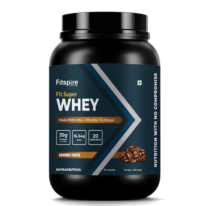 Fitspire Whey Protein Powder Combo, 35g Protein per 100g, Zero Sugar, Digestive Enzymes, 2-Pack - front view