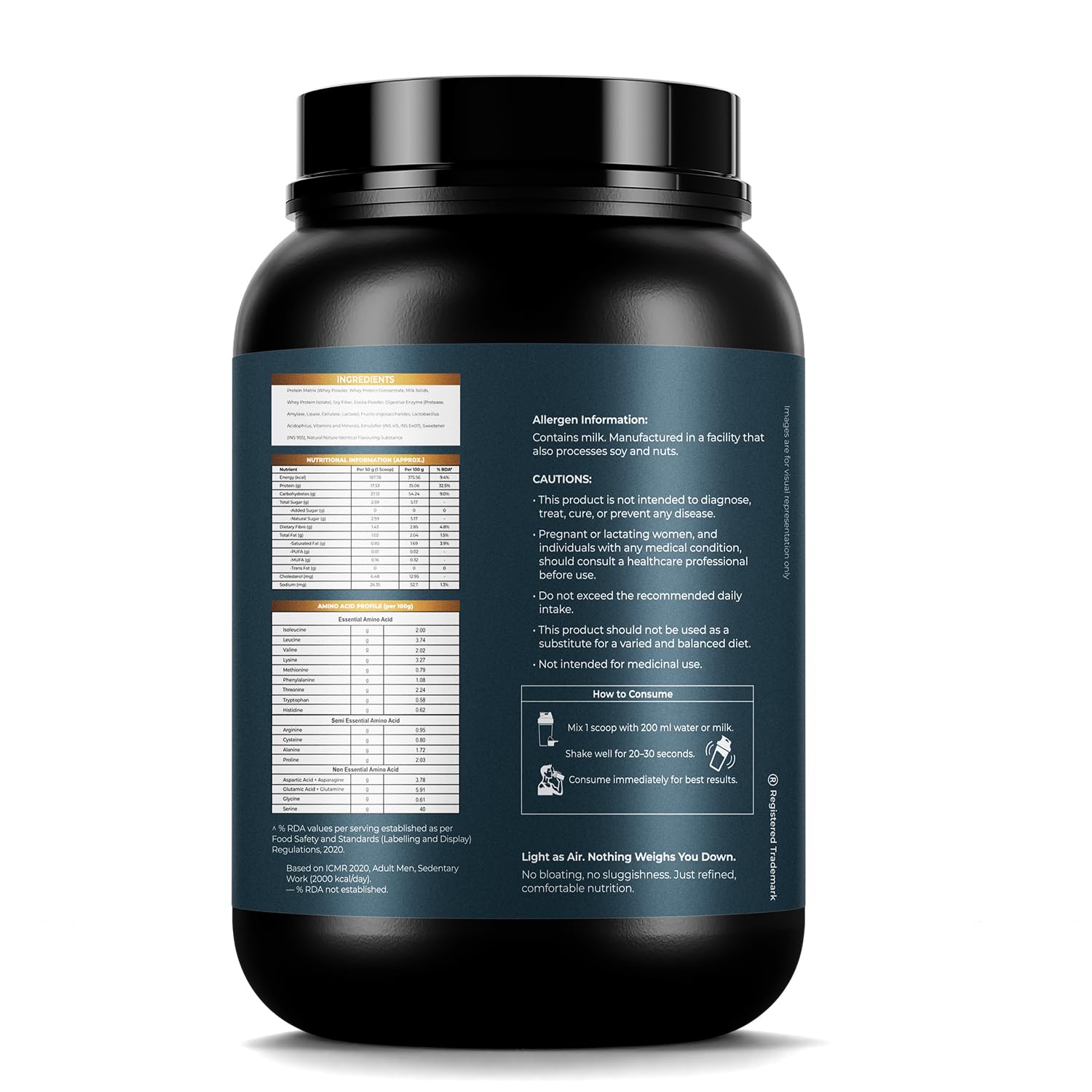 Fitspire Whey Protein Powder Combo, 35g Protein per 100g, Zero Sugar, Digestive Enzymes, 2-Pack - in use