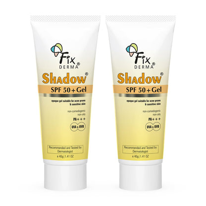 FIXDERMA Shadow Sunscreen Gel SPF 30+ Broad Spectrum | Lightweight Water Resistant for Oily Skin (32)