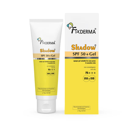 FIXDERMA Shadow Sunscreen Gel SPF 30+ Broad Spectrum | Lightweight Water Resistant for Oily Skin (34)