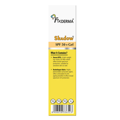 FIXDERMA Shadow Sunscreen Gel SPF 30+ Broad Spectrum | Lightweight Water Resistant for Oily Skin - in use (41)