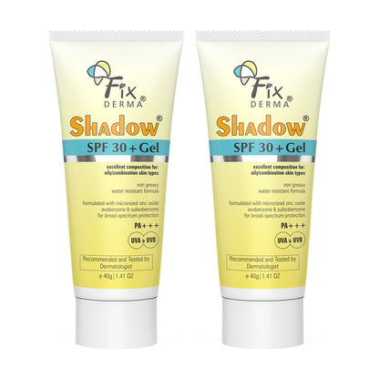 FIXDERMA Shadow Sunscreen Gel SPF 30+ Broad Spectrum | Lightweight Water Resistant for Oily Skin (9)