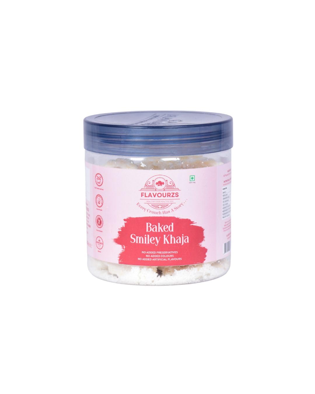 Flavourzs Foods Jodhpur's Flavour Smiley Khaja Traditional Sweet Snack, 150g, Baked with Pure Ghee & Flour