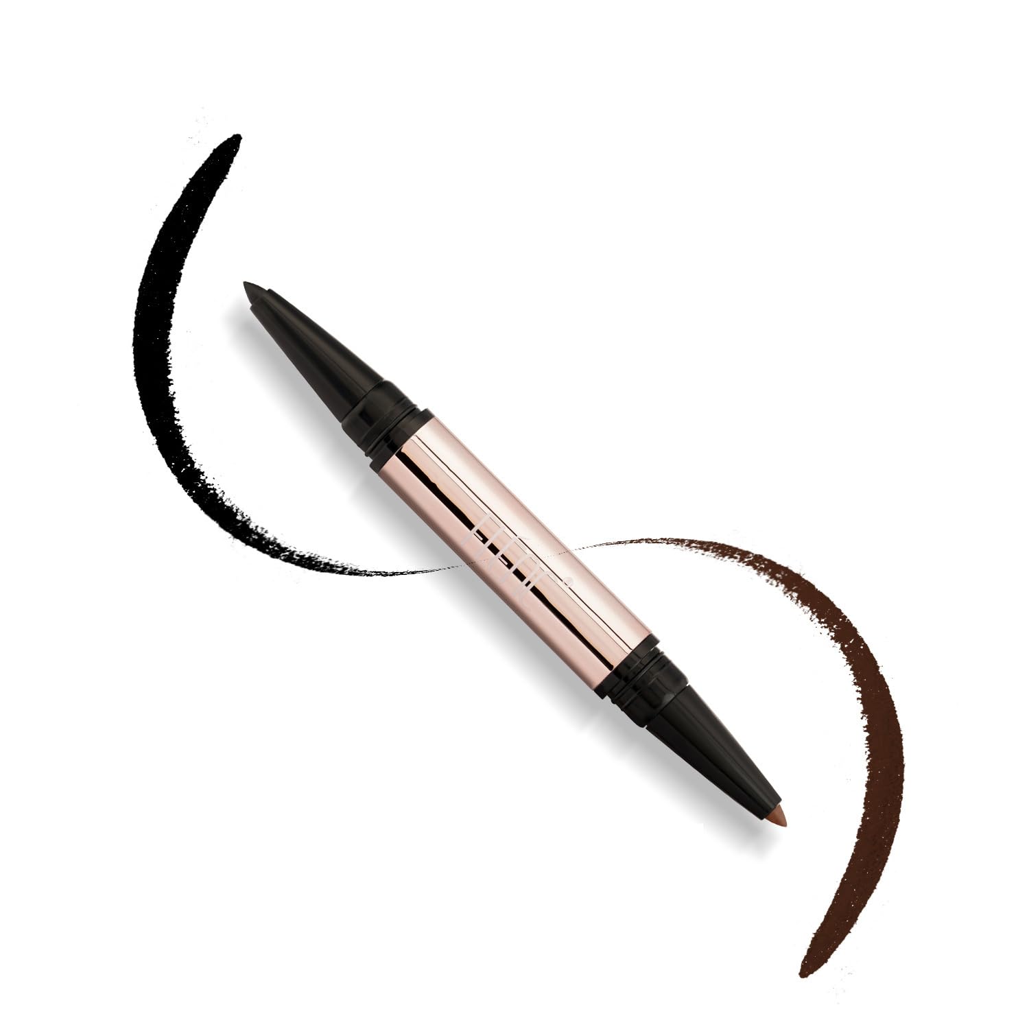 FLENC Kink Wink Kajal, 2-in-1 Black & Brown, 0.8g, Waterproof Smudge-Proof Eyeliner - front view