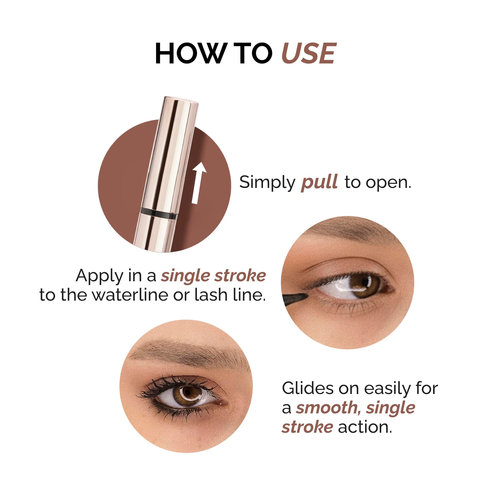 FLENC Kink Wink Kajal, 2-in-1 Black & Brown, 0.8g, Waterproof Smudge-Proof Eyeliner - label detail