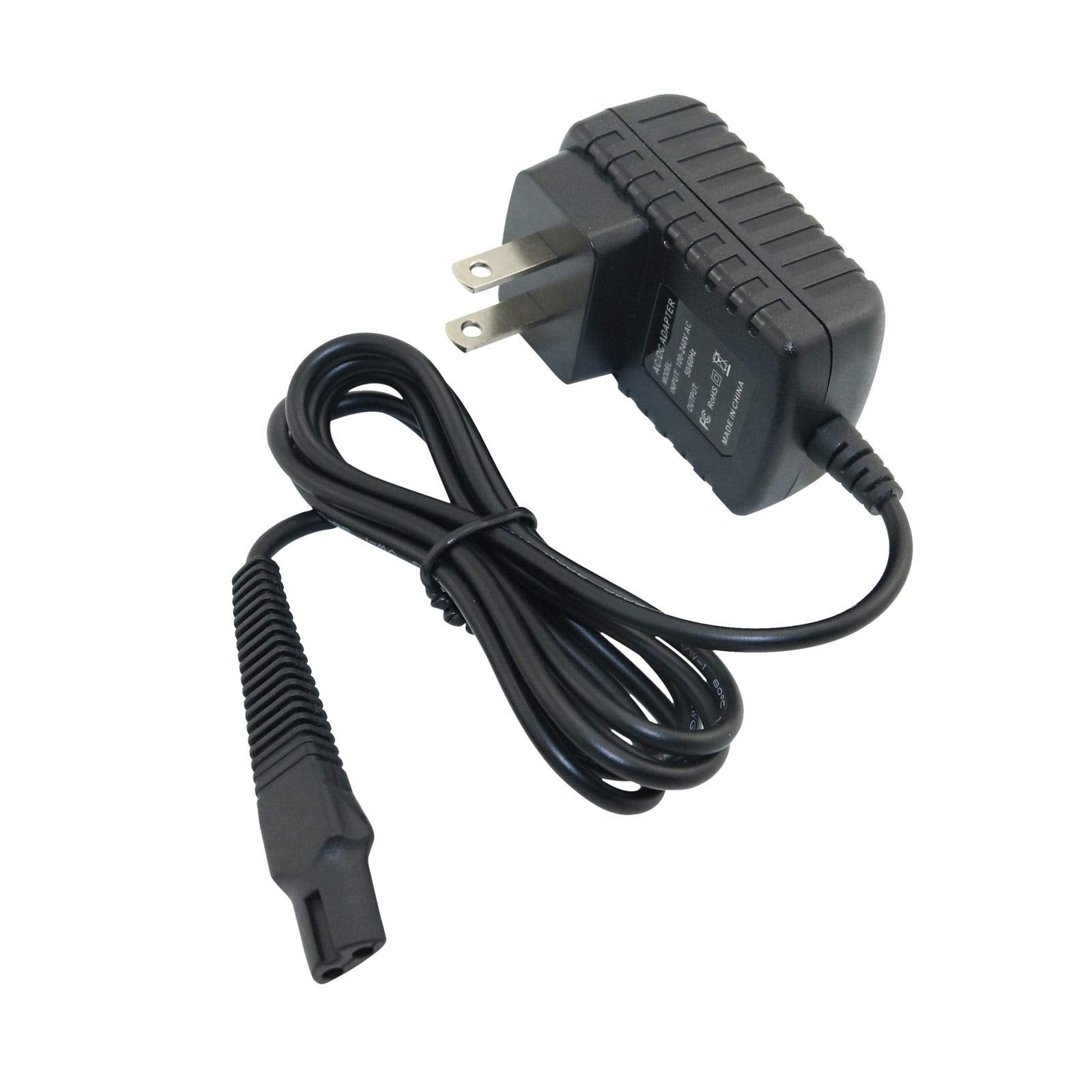 FocalTop Wall Charger Power Cord for Braun Electric Shaver Series 5 (5030S, 5040S, 5090CC), AC/DC Adapter - back view