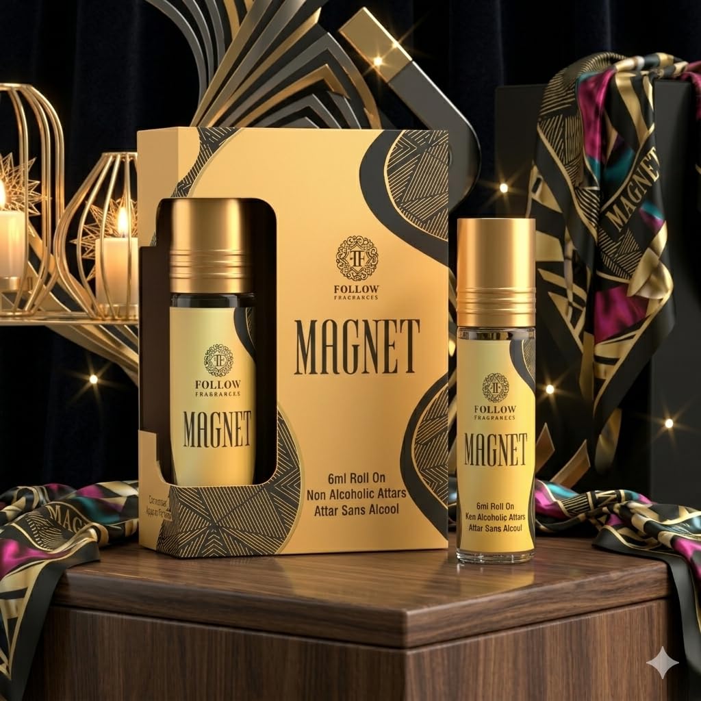 FOLLOW FRAGRANCES Attar, Non-Alcoholic Roll-On, 6 ml, Unisex Personal Fragrance - label detail (22)