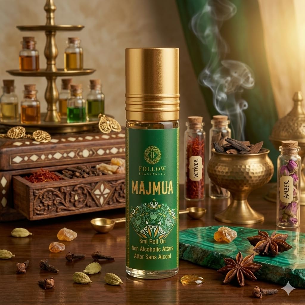 FOLLOW FRAGRANCES Attar, Non-Alcoholic Roll-On, 6 ml, Unisex Personal Fragrance - label detail (29)