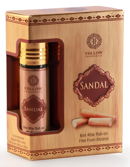 FOLLOW FRAGRANCES Attar, Non-Alcoholic Roll-On, 6 ml, Unisex Personal Fragrance (40)