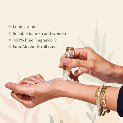 FOLLOW FRAGRANCES Attar, Non-Alcoholic Roll-On, 6 ml, Unisex Personal Fragrance - ingredients panel
