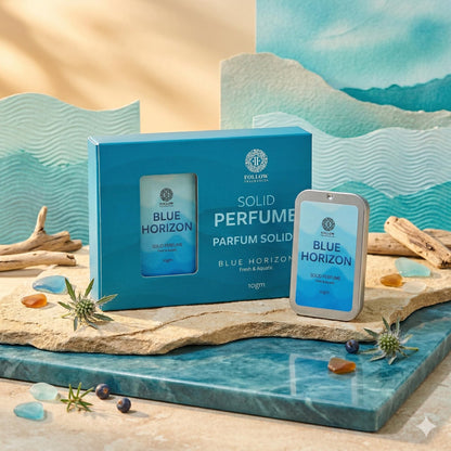 FOLLOW FRAGRANCES Solid Perfume Balm, 10g, Alcohol-Free, Unisex Travel Fragrance - packaging