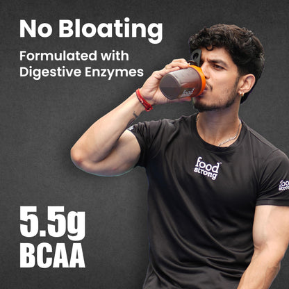 Foodstrong Whey Protein Isolate, Grass-Fed Hormone-Free, With Turmeric and Digestive Enzymes, No Added Sugar - back view (12)