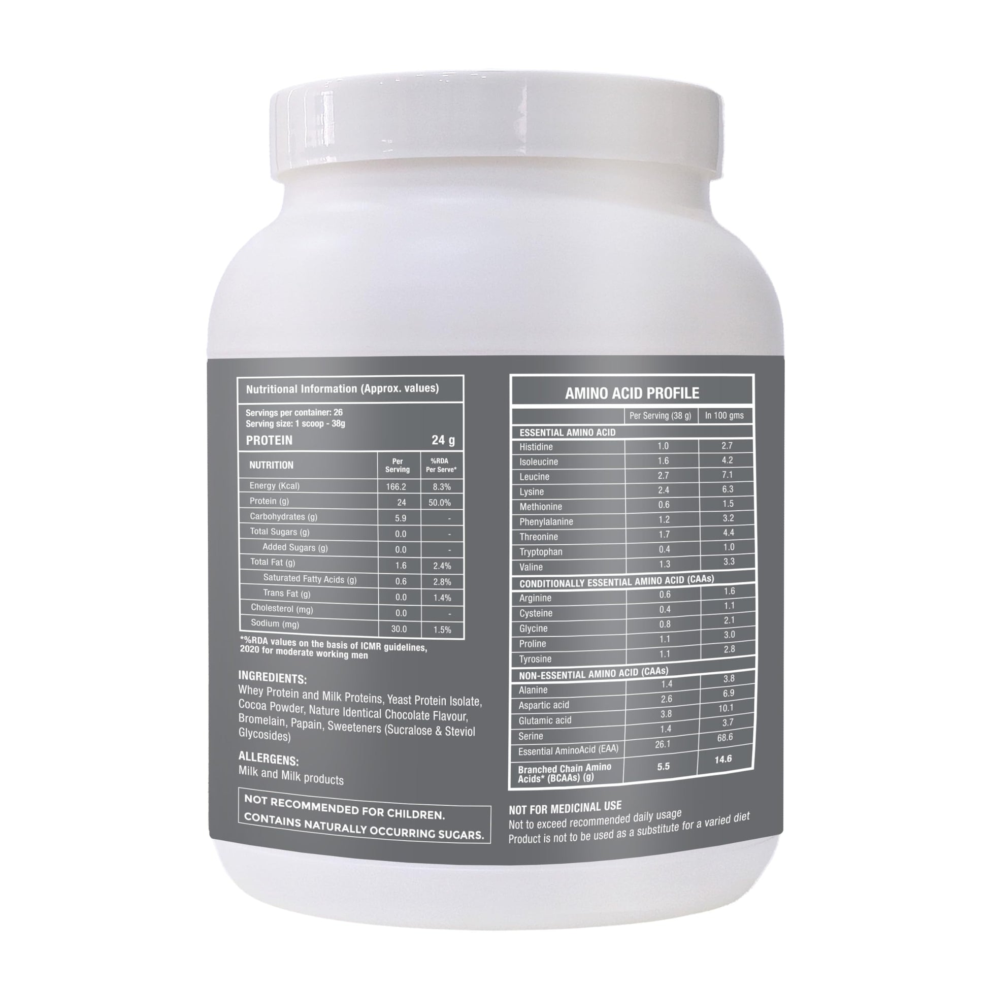 Foodstrong Whey Protein Isolate, Grass-Fed Hormone-Free, With Turmeric and Digestive Enzymes, No Added Sugar - close-up detai