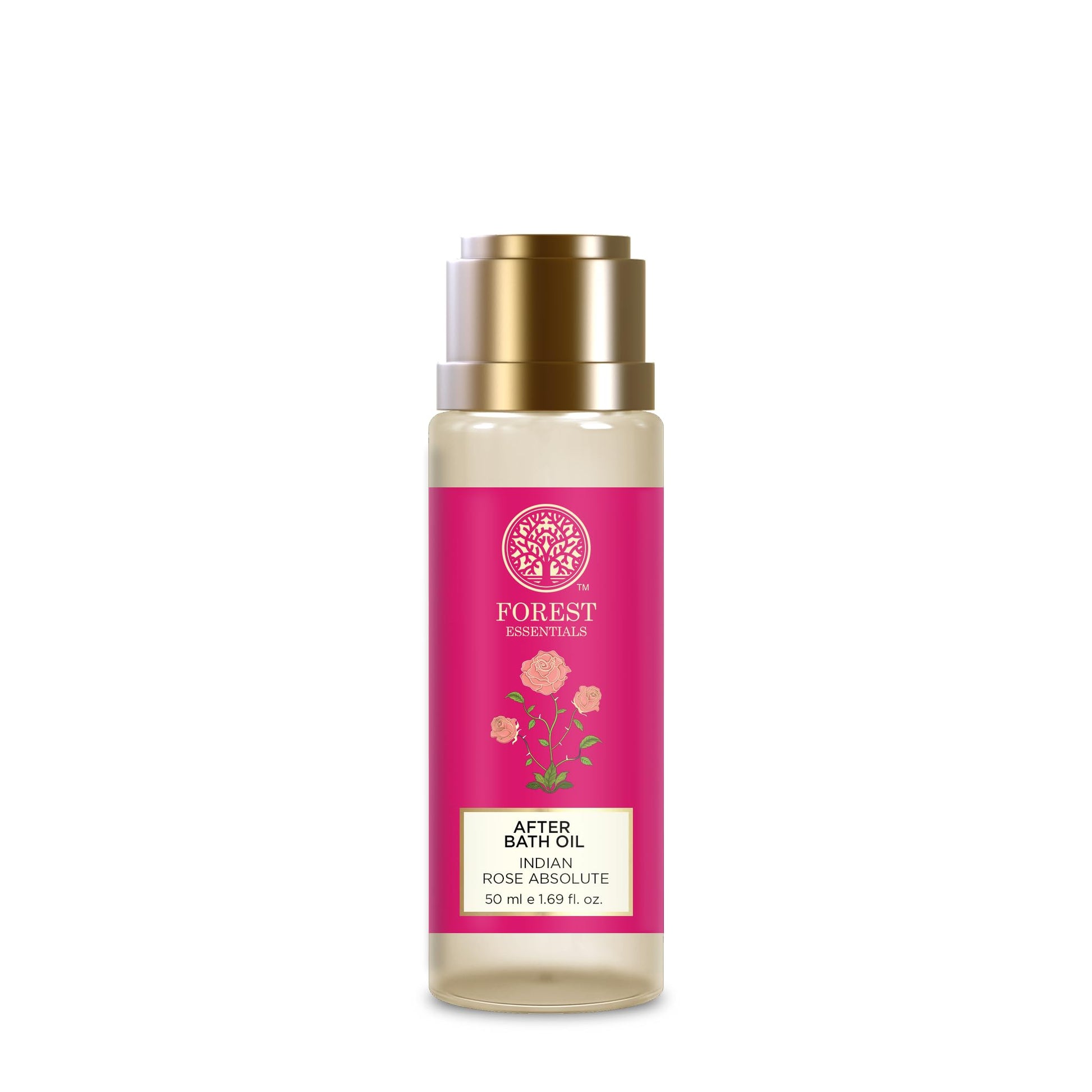 Forest Essentials After Bath Oil Indian Rose, Natural Body Oil for Daily Post-Shower Use