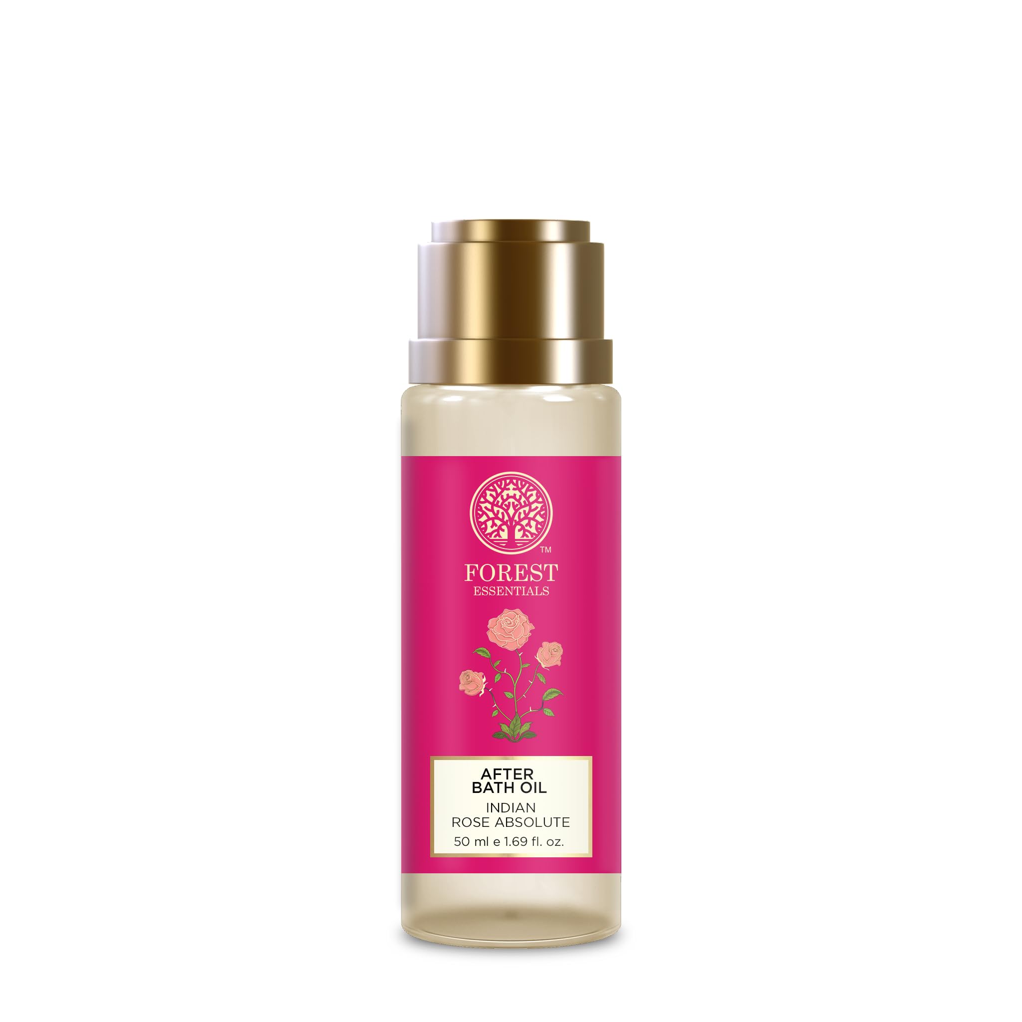 Forest Essentials After Bath Oil Indian Rose, Natural Body Oil for Daily Post-Shower Use