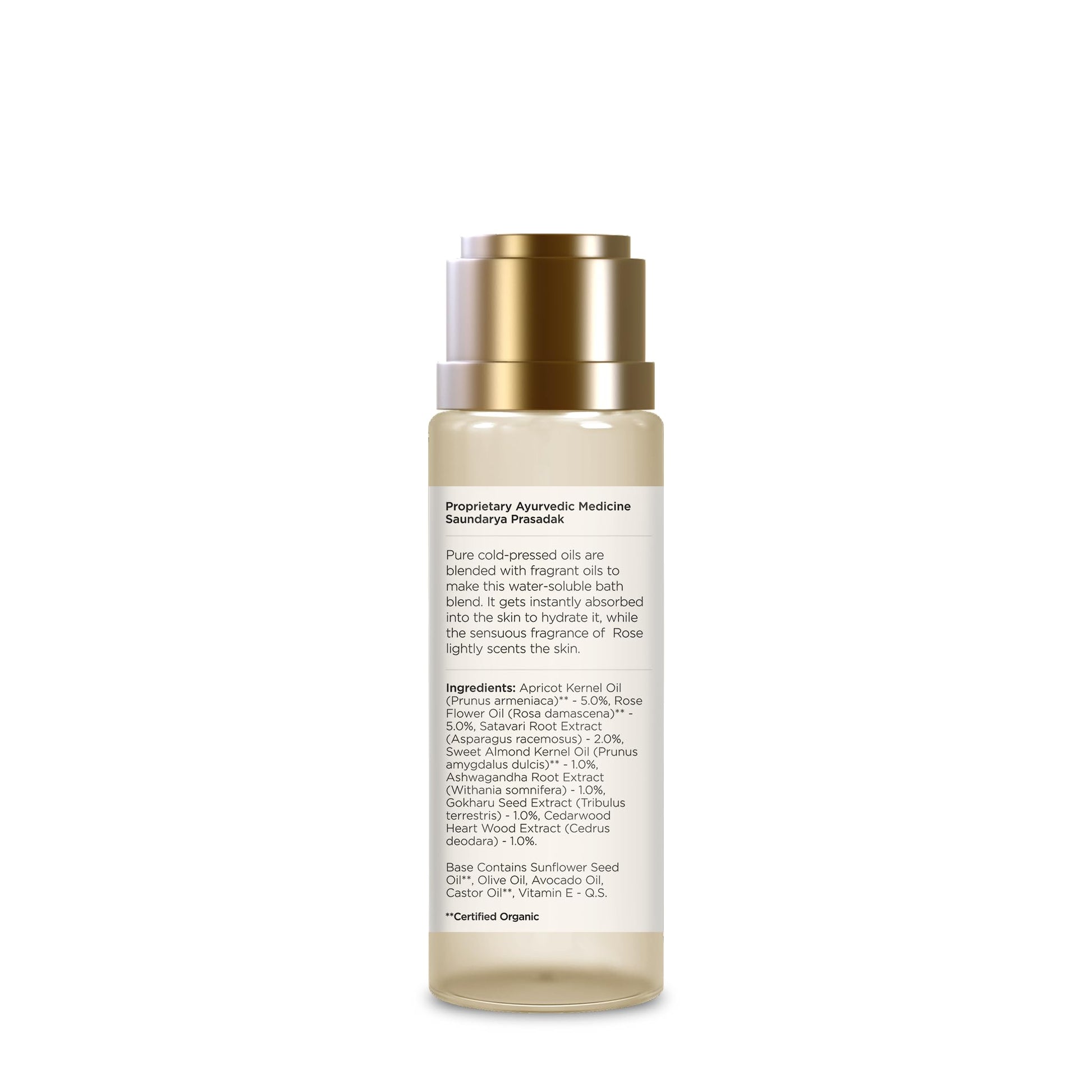 Forest Essentials After Bath Oil Indian Rose, Natural Body Oil for Daily Post-Shower Use - packaging