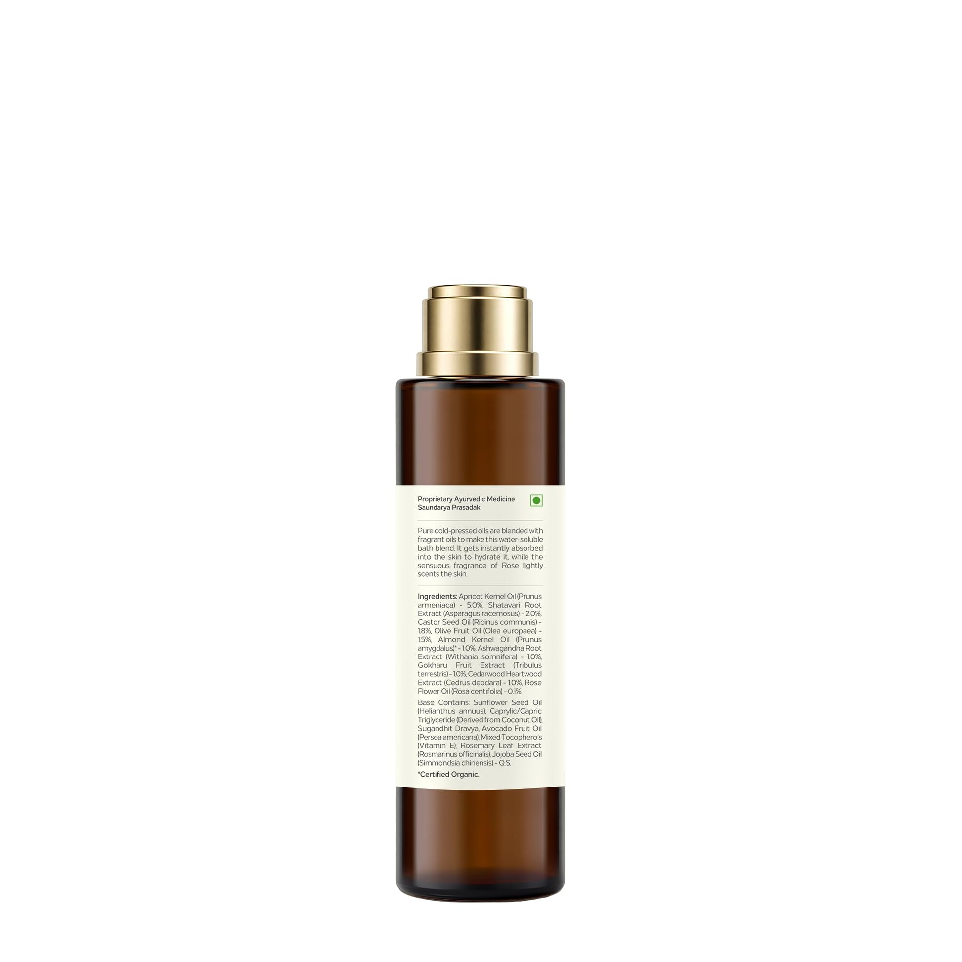 Forest Essentials After Bath Oil Indian Rose, Natural Body Oil for Daily Post-Shower Use - back view (8)