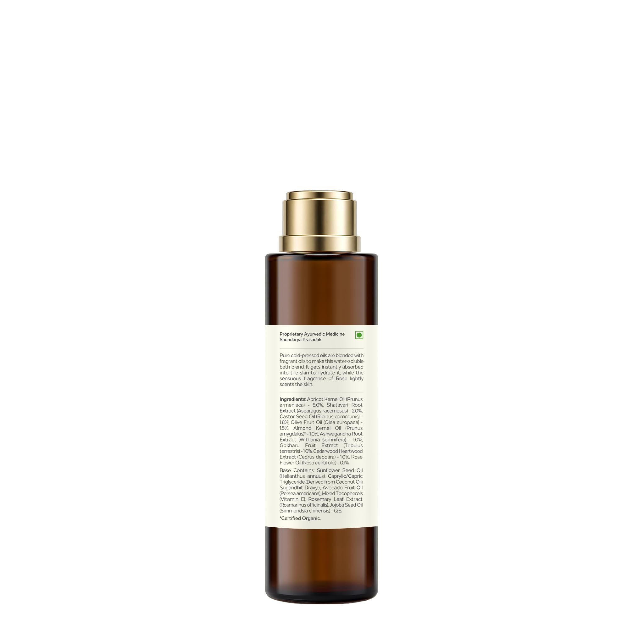 Forest Essentials After Bath Oil Indian Rose, Natural Body Oil for Daily Post-Shower Use - back view (8)