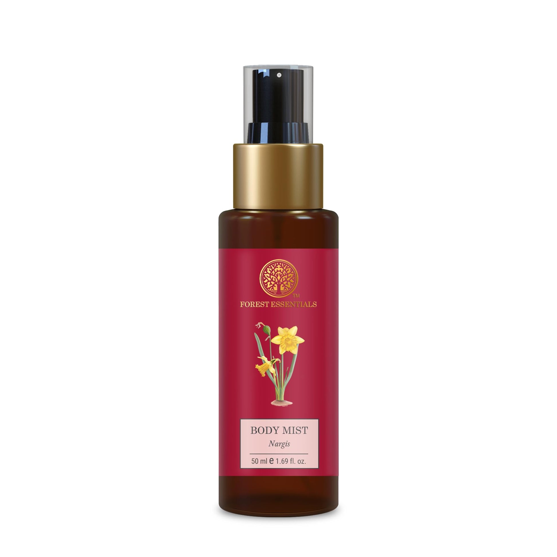 Forest Essentials Fragrant Body Mist Nargis - Aloe Vera Infused Perfume Spray, Unisex, Organic