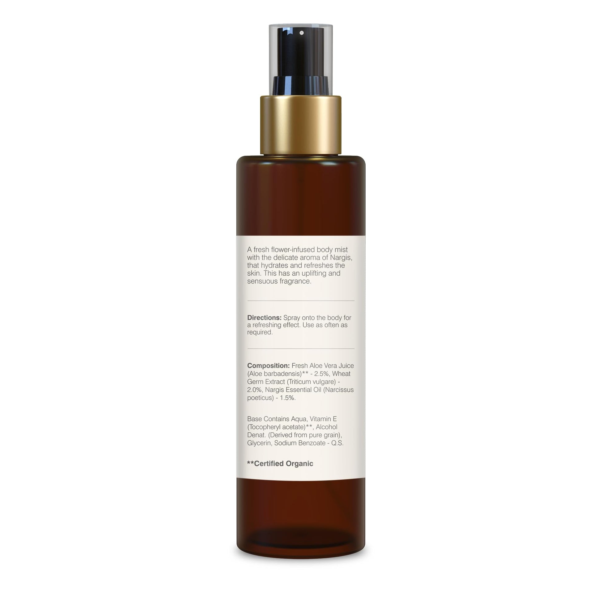 Forest Essentials Fragrant Body Mist Nargis - Aloe Vera Infused Perfume Spray, Unisex, Organic - packaging (11)