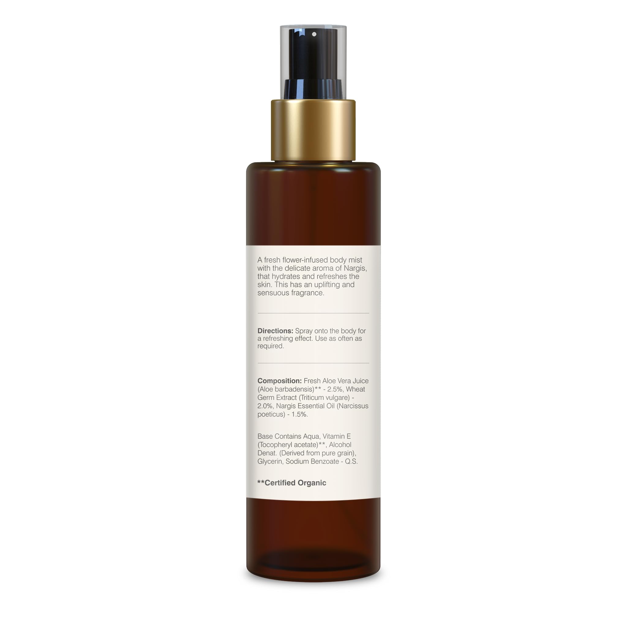 Forest Essentials Fragrant Body Mist Nargis - Aloe Vera Infused Perfume Spray, Unisex, Organic - packaging (11)