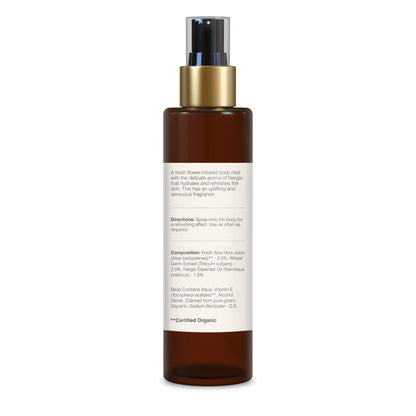 Forest Essentials Fragrant Body Mist Nargis - Aloe Vera Infused Perfume Spray, Unisex, Organic - packaging (11)
